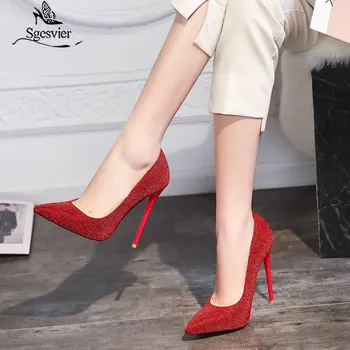 Sgesvier 2020 naujausias 12,5 cm aukštakulnius šalis vestuvių batai ponios pavasario vasaros pažymėjo tne vieną elegantiškas batai moterims siurbliai