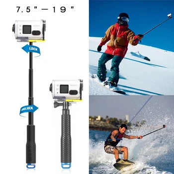 19-49cm Nešiojamų Selfie Stick Ištraukiamas Monopodzie Sony Veiksmų Kamera HDR-AS100V AS300R AS50 AS200V X3000R AEE