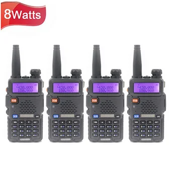 4PCS Baofeng UV-5R Nešiojamų Walkie Talkie Radijo Stotis 128CH VHF UHF Dual Band UV5R Du Būdu Radijo Medžioklės Kumpio ir CB Radijo ryšio