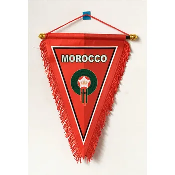 2018 m. Pasaulio Futbolo Čempionatas, Maroko Nacionalinės Futbolo 35cm*25cm Dydžio Dvigubo Pusių Apdailos Kalėdų Tris Kampe Vėliavos Banner