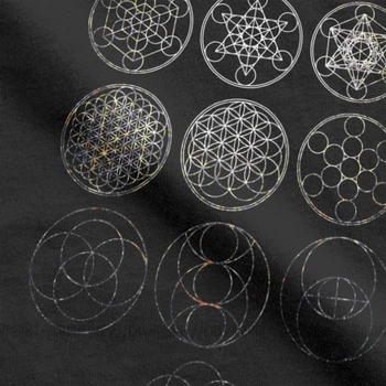 13 Ratą Stora Grupių Galaxy Sakralinės Geometrijos T-Marškinėliai Vyrams, Magija Mandala Vintage Cotton Tee Marškinėliai Trumpomis Rankovėmis Marškinėliai
