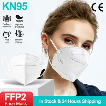 5-100vnt veido kaukė KN95 veido kaukės FFP2 CE filtras kaukė ffpp2 maske de filtro antipolvo máscara mascarillas mascherine tapaboca