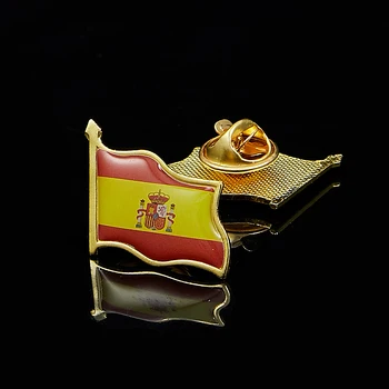10VNT Ispanija Draugystės Šaligatvio Aukso chromu padengtas Emaliu Atlapas Pin Ženklelis Suvenyrų Dovanos
