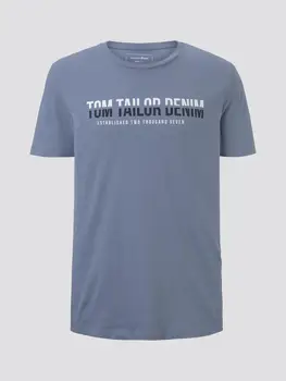 Vyriški marškinėliai Tom Tailor ryškios vasaros vest į kiekvieną dieną madingi su spausdinimo su užrašu gražus darbas sportiškas minkštos medvilnės patogiai spalva jaunimo klubas, lengvai atsitiktinis Fitneso V kaklo Negabaritinių marškinėliai