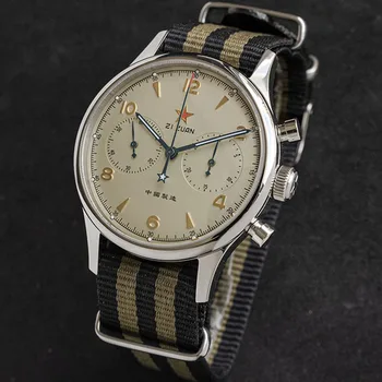 Šviesos Rankas Karinės Žuvėdra Judėjimo 1963 Chronograph Watches Mens 2020 Mechaninė Safyras Mados 40mm Chronograph Žiūrėti