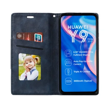 Retro Odos Magnetinio Atveju, Huawei P Smart Z Apversti Piniginės Dangtelį ant Huawei P Smart Plus 2019 PSmart 2019 Telefono dėklas Fundas