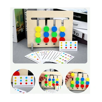 Spalvos/vaisių Atitikimo Žaidimas Montessori Mediniai Žaislai Logika dvipusis vaikų Švietimo Žaislai, Dovanos