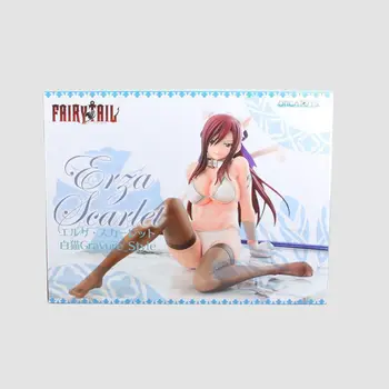 Anime Pav Fairy Tail Erza Scarlet Balta Katė Giliaspaudės Stiliaus Seksualus PVC Veiksmų Skaičius, Surinkimo Modelį, Žaislai, Lėlės Juguetes 12cm