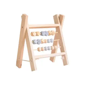 Mediniai Vaikų Ankstyvojo Ugdymo Šešių pusių Mediniai Abacus Granulės Mažiems Vaikams Ikimokyklinio Mokymo priemonių Mediniai Žaislai