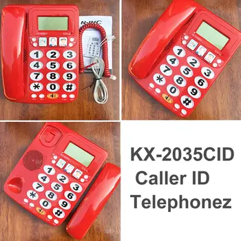 KX 2035CID Viešbutis Garsiai Garsą Verslo Mini Nešiojamieji atgalinio ryšio Fiksuotojo ryšio Corded Telefonu Namų Telefono Caller ID FSK DTMF Didelis Mygtukas