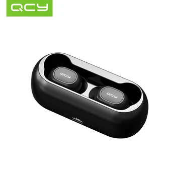 QCY QS1 T1C TWS Ausinės Bluetooth V5.0 ausinės, 3D Stereo Sporto Belaidžių Ausinių su Dvigubo Mikrofono ir Įkrovimo dėžutę