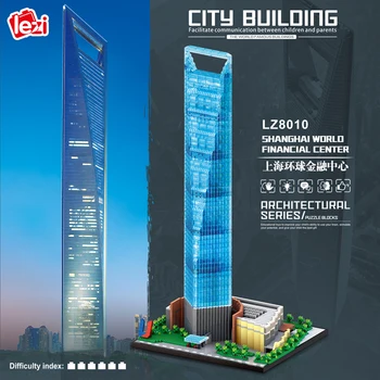 Lezi 8010 Architektūros Šanchajaus Pasaulio Finansų Centras 3D Modelį 