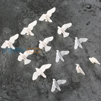 20pcs plastiko Paukščių Mažas paveikslas Žaislas dove paukščių taikos Dekoracijos Išdėstymas
