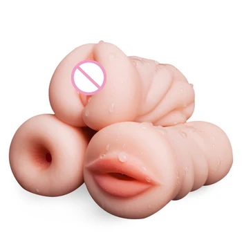 Sekso žaisliukai Vyrams 4D Realus Giliai Gerklės Vyrų Masturbator Silikono Dirbtinės Makšties, Burnos Analinis Erotinio Oralinio Sekso Žaislas Masculino
