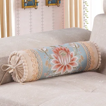 50x15cm klasikinės prabangos ilgio cilindro formos pagalvių užvalkalai sofa-žakardiniai saldainiai formos pagalvėlė padengti atlošas namų puošybai