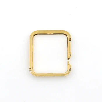 Prabanga 24kt Gold padengti žiūrėti atveju bezel dangtelis su putojantis deimantai rėmelis smart žiūrėti 38mm 42mm serijos 1/2/3