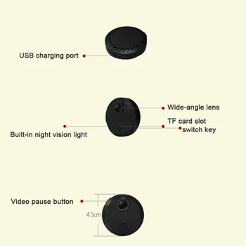 Wif Mini Kamera Mažas Fotoaparatas Full HD 1080P Infraraudonųjų spindulių Naktinio Versiją, vaizdo Kamera Balso Įrašymo IP DV Kamera