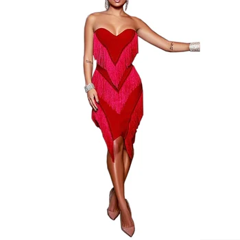Šalis Suknelės Moterims Vakarą Elegantiškas Žemų Dažnių Raudonas Kutas Suknelė Seksualus Off Peties Rankovių Backless Naktinis Klubas Wrap Pakraštyje Suknelė