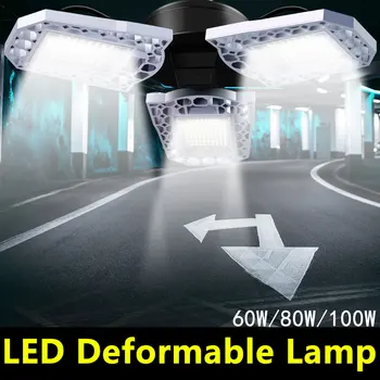 LED Garažas Šviesos Lemputės 240V E27 60W 80W 100W Smart Jutiklis Bombillas LED Vandeniui Sandėlyje Lempa LED Pramoniniai Apšvietimo Žibintai