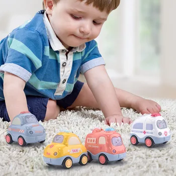 Kūdikių Berniukų Automobilių Žaislai Vaikams 1 Metų Modelio Automobilių Mini Lenktynių Fire Truck Automobilių Transporto Gimtadienio Dovana nuo 2 iki 4 Metų amžiaus Vaikams