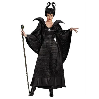 Helovinas Blogio Ragana Kostiumų Karnavalas Cosplay Apranga Suaugusių Moterų Tamsiai Karalienė Fantasia Išgalvotas Suknelė