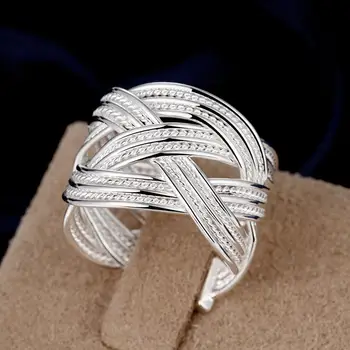 Naujo Dizaino Sidabro Žiedai 925 Papuošalai Didelis Apvalus Aukščio, Žiedai, Moterų Ir Vyrų Papuošalai, Aksesuarai