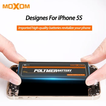 MOXOM Bateriją, Skirta iPhone 5s Baterija 1470mAh Bateriją, Skirta iPhone 5s Ličio Polimerų akumuliatorius su Nemokamas Įrankis