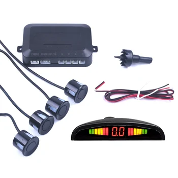 Parkavimo Jutiklis LED Auto Automobilis Detektorius Parktronic LED Ekranas su 4 Parkavimo Radaro Jutiklis Atvirkštinio Atsarginės stebėjimo Sistema