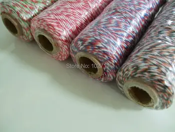 4ply 20 vnt (100M/vnt.) greitas pristatymas spalvinga aukštos kokybės medvilnės virvės baker virvę baker virvės susuktų medvilnės virvės