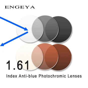 1.61 Indeksas Anti-mėlyna Photochromic Lęšiai, Asferiniai Lęšiai už Trumparegystė Toliaregystė Recepto Akiniai Lęšio UV400