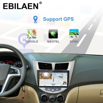 Android 9.0 Automobilio Multimedijos Grotuvo Hyundai Solaris Akcentas Verna 2Din Autoradio GPS Navigacija, Vaizdo Headunit WIFI RDS DSP