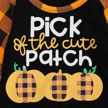 Bamblys Kūdikiams, Vaikams Baby Girl Helovinas Drabužius Nustatyti 2020 m. Pledas ilgomis Rankovėmis Rudenį T-shirt Leopard 