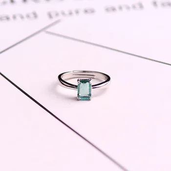 925 sidabro moterų tendencijos žiedai paprastas akmuo cirkonis vestuvių žiedo dalis