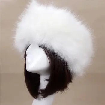 Lady Galvos Juostų Purus Žiemą Rusijos Skrybėlę Ausies Atvartu Dirbtiniais Kailiais Meškėnas Bžūp Naujas