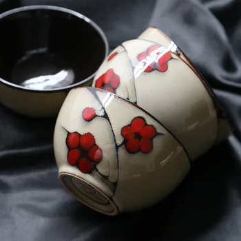 ANTOWALL Japonų Porceliano Raudonųjų Slyvų Stalo Buitinės Keramikos Plokštės Giliai Patiekalas, Sriuba Ryžių dubenėlį Mažas Sojos Padažu Patiekalas