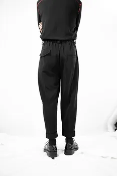Nauji vyriški drabužiai, Plaukų Stilistas asmenybės Baggy atsitiktinis kelnės Tendencija DJ, naktinis klubas Hareno kelnės plius dydis kostiumai