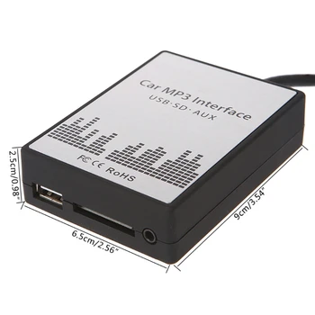 Karšto naujas USB SD AUX Automobilinį MP3 Muzikos Radijo Skaitmeninis CD Keitiklis Adapte Už Renault 8pin Clio Avantime Meistras Modus Dayton Sąsaja