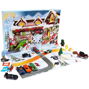 KARŠTO RATŲ, advento kalendorius su 8 transporto priemonės, metalo žaislinius automobilius, miniatiūrų, surinkimo, žaislai vaikams 4-6 metų