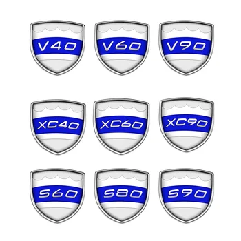 VOLVO S60 S80 S90 V40 V60 V90 XC40 XC60 XC90 Priekiniai Kamieno Fender Logo Ženklelis Emblema Lipdukas Metalo Lentele Decal Priedai