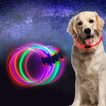 Saugos Led Šunų Antkaklis Anti-Lost/Išvengti Automobilio Avarijos Apykaklės naminiams Šunims Šuniuką, LED Antkakliai Veda Už Naktį Vaikščioti Pet products