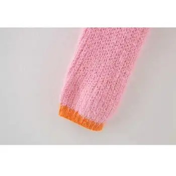 Rudenį viršūnes 2019 kawaii rožinė pasėlių Megztinis moterims korėjos Mygtuką Iki Megztiniai Apkarpytos Megztinis Moterims seksualus Pasėlių Megztinis Streetwear