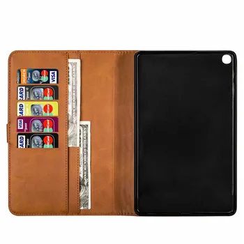 Apsaugos Case Cover For Samsung Galaxy Tab 2019 SM-T515 T510 10.1 colių Plonas PU Stovėti Padengti Tablet Atvejais Apima + Filmas