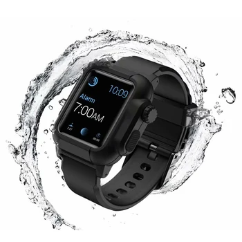 Vandeniui atsparus Dirželis Apple Watch band 44mm 40m iWatch juosta 42mm Šviesos Raštas atveju+apyrankė 