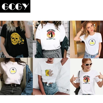 GCGY Kawaii Spausdinti Marškinėliai Moterims 90-ųjų Harajuku Ullzang Mados T-shirt Grafikos Mielas Animacinių filmų Marškinėlius korėjos Stiliaus Viršaus Tees Moteris