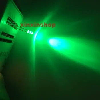 1000pcs F3, 3 mm Apvalus Žalias Super Šviesus Vanduo skaidrus LED Šviesos Diodų 517-519nm ryškumas 14000MCD Elektronikos komponentų