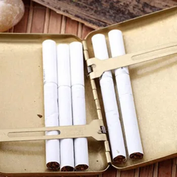 Žalvario Vyrų Cigarečių Dėžutė Tabako Atveju Langelį Talpykla Turėtojas Turi 16 Cigarečių Priedai