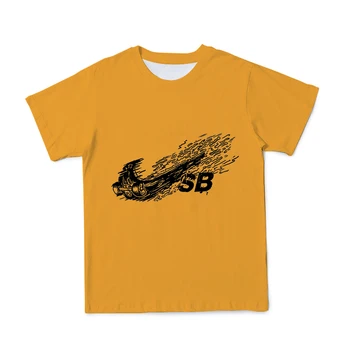 Vasaros Naują 3D Vyrų/Moterų/Vaikų Kietosios Spalvos Atspausdintas T-Shirt Drabužių Mados Laisvi O-kaklo trumparankoviai Didelio Dydžio 110-6XL