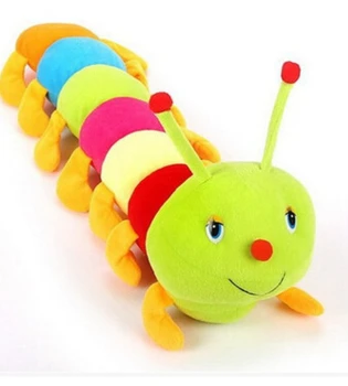 Spalvinga caterpillar šimtakojis didelis vabzdžių lėlės Valentine 's Day dovana pliušiniai žaislai