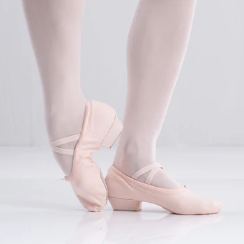 Baleto Mokytoja Batai Mažai Aukštakulnius Batus, Minkštas Padas Šokių Bateliai Profesinės Ballerina Drobės Šlepetės Moterims