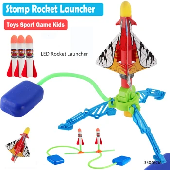 Reguliuojamas Stomp Raketų Paleidimo Žaislai, Sporto Žaidimą Vaikams Raketų Paleidimo Oro Žingsnis Siurblio Galios Raketų Lauko Sportui, Žaislai Vaikams